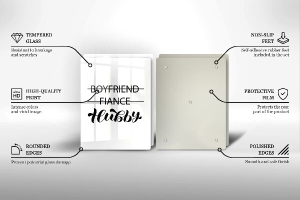 Induction hob cover Inscription, sentence, pattern