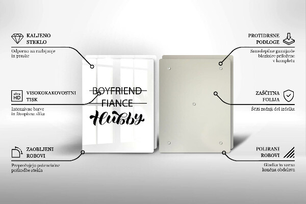 Induction hob cover Inscription, sentence, pattern