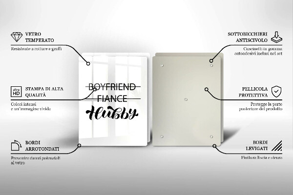 Induction hob cover Inscription, sentence, pattern