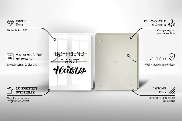 Induction hob cover Inscription, sentence, pattern