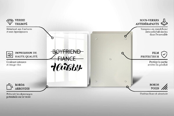 Induction hob cover Inscription, sentence, pattern