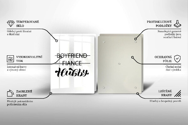 Induction hob cover Inscription, sentence, pattern