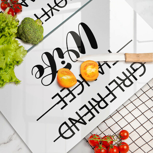 Induction hob cover Inscription, sentence, pattern