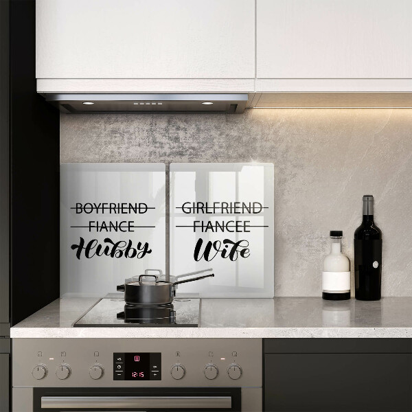 Induction hob cover Inscription, sentence, pattern