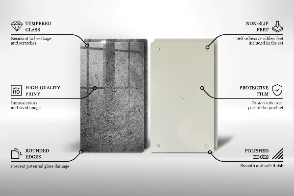 Induction hob cover Concrete stone texture