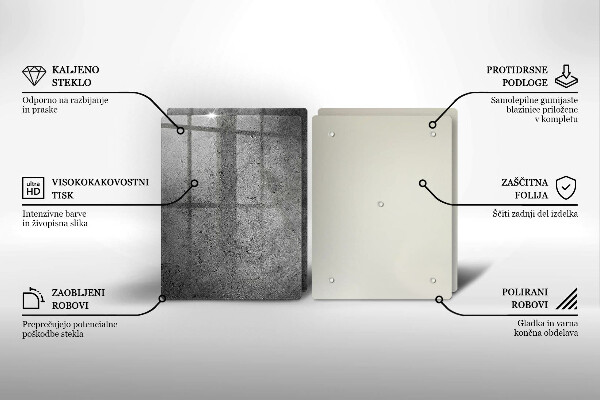 Induction hob cover Concrete stone texture