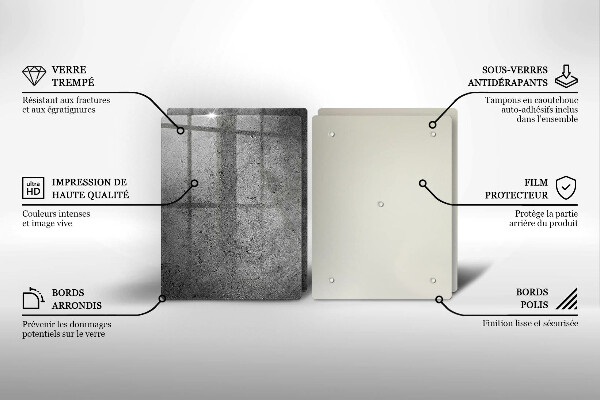 Induction hob cover Concrete stone texture