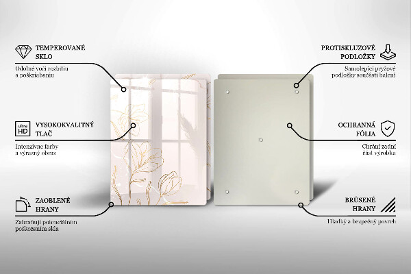 Induction hob cover Flower contours