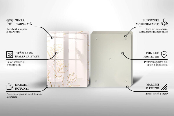 Induction hob cover Flower contours