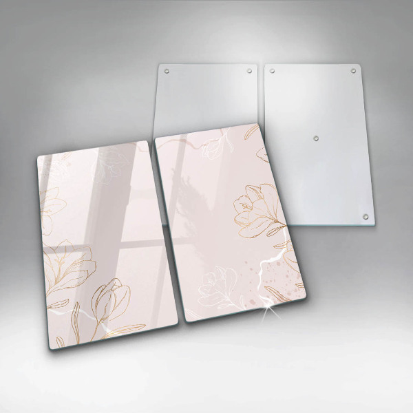 Induction hob cover Flower contours