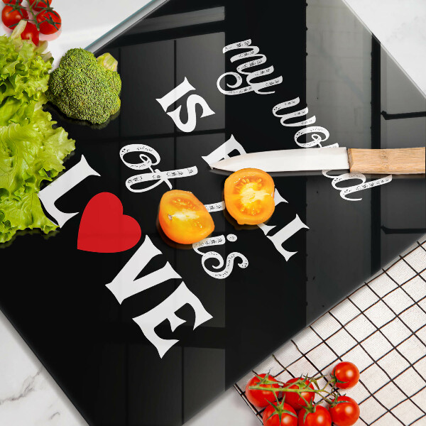 Induction hob cover Inscription, sentence