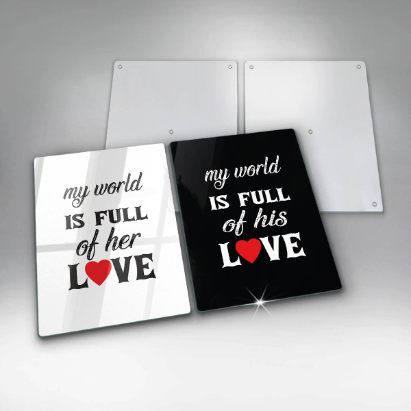 Induction hob cover Inscription, sentence