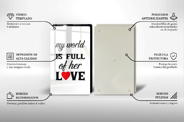 Induction hob cover Inscription, sentence