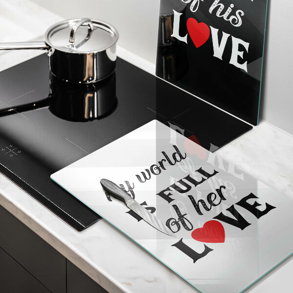 Induction hob cover Inscription, sentence