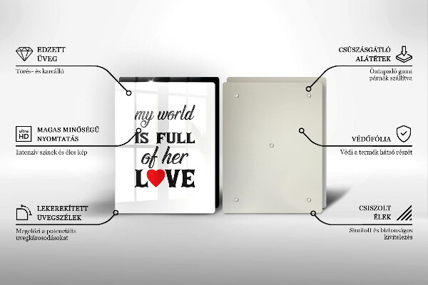 Induction hob cover Inscription, sentence