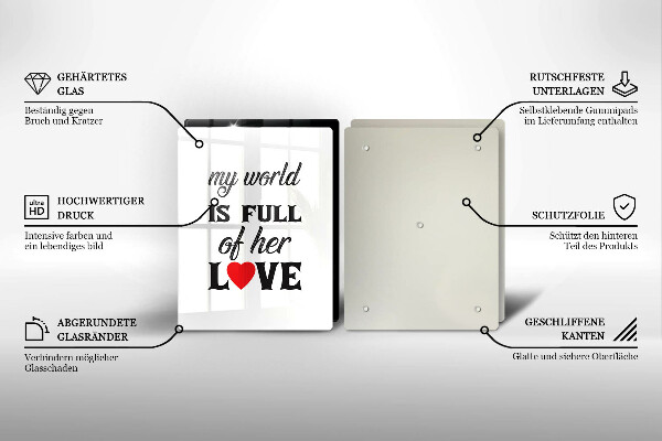 Induction hob cover Inscription, sentence