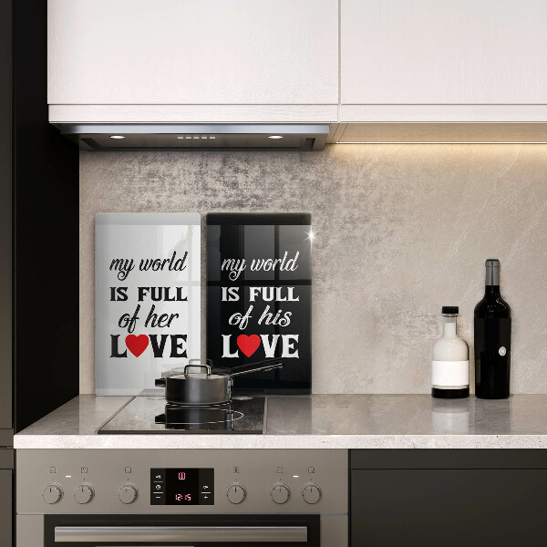 Induction hob cover Inscription, sentence