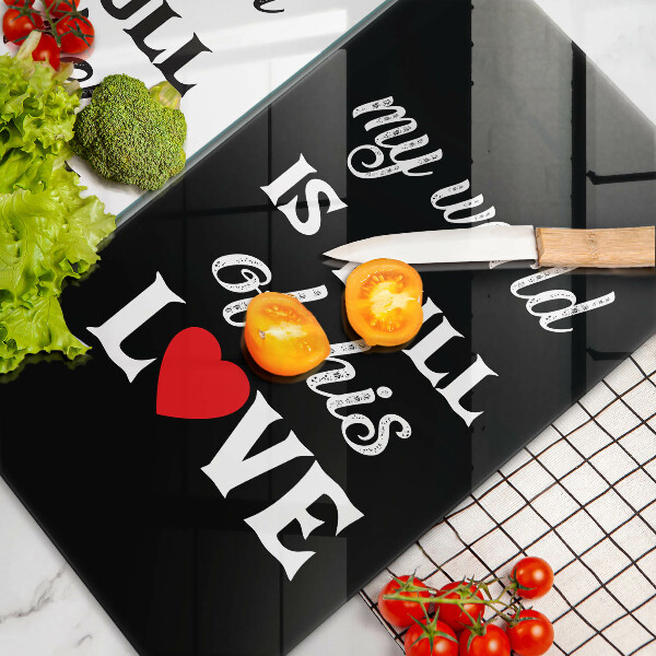 Induction hob cover Inscription, sentence