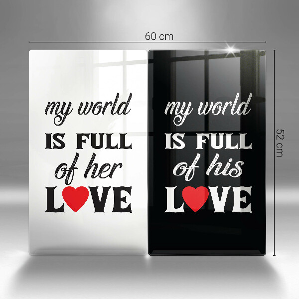 Induction hob cover Inscription, sentence