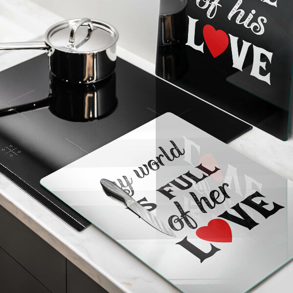 Induction hob cover Inscription, sentence