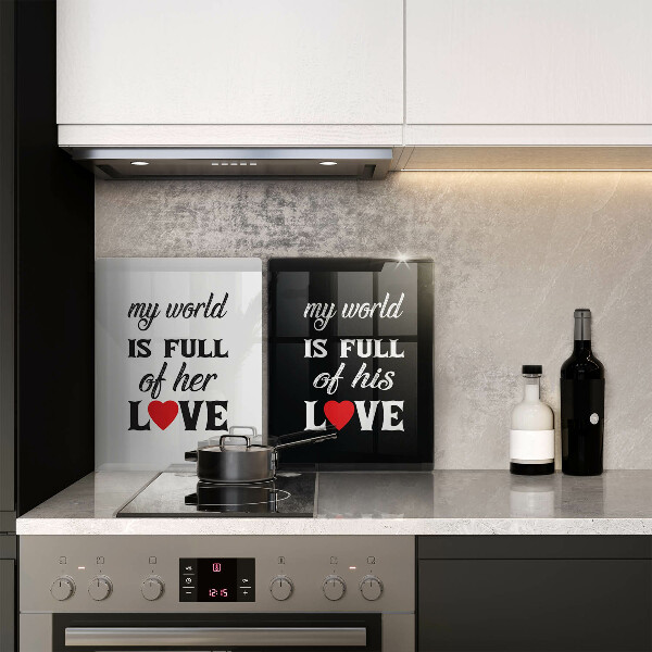 Induction hob cover Inscription, sentence