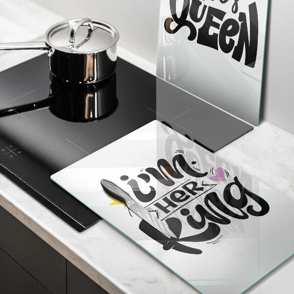 Induction hob cover Inscription, sentence