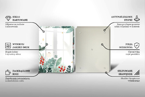 Induction hob cover Watercolors leaves