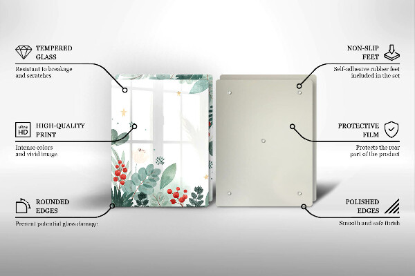 Induction hob cover Watercolors leaves