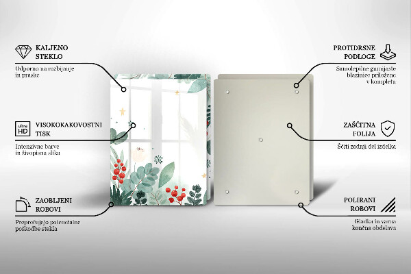 Induction hob cover Watercolors leaves