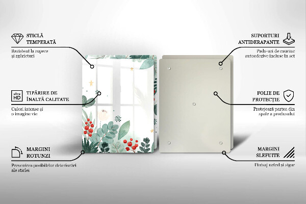 Induction hob cover Watercolors leaves