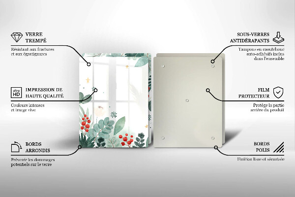 Induction hob cover Watercolors leaves