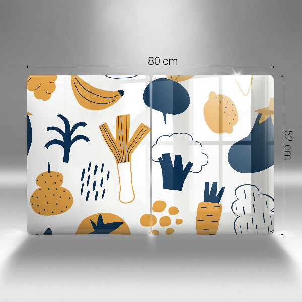 Induction hob cover Food illustration