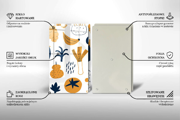 Induction hob cover Food illustration