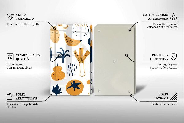 Induction hob cover Food illustration