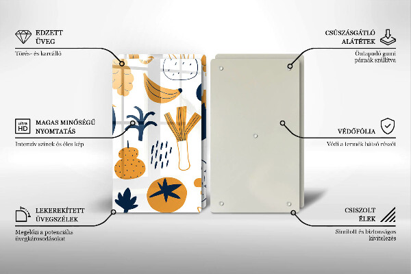 Induction hob cover Food illustration