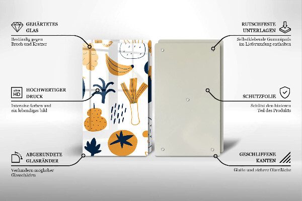 Induction hob cover Food illustration