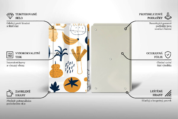 Induction hob cover Food illustration