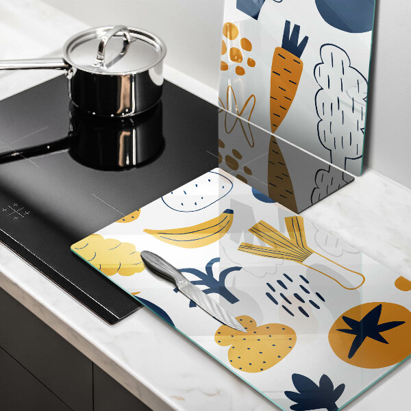 Induction hob cover Food illustration