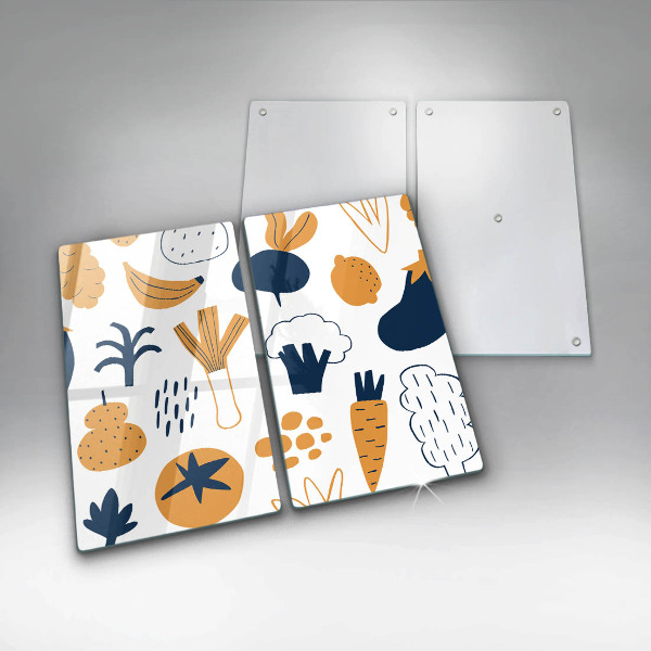 Induction hob cover Food illustration