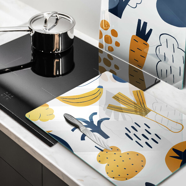 Induction hob cover Food illustration