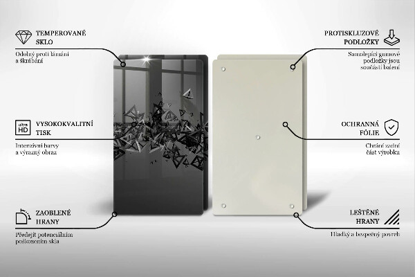 Kitchen worktop protector Abstraction 3D shapes