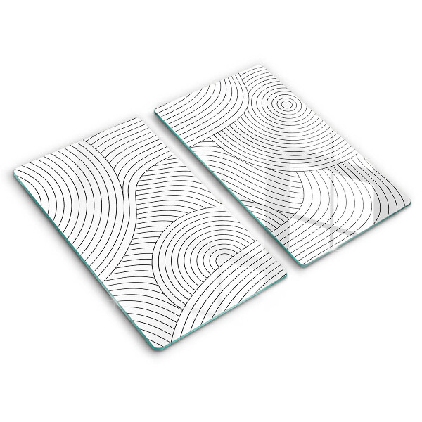 Induction hob cover Black lines abstraction