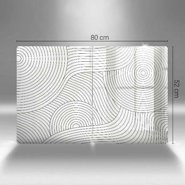 Induction hob cover Black lines abstraction