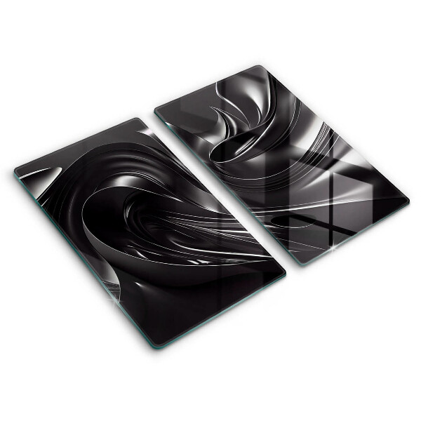 Induction hob cover Black mass abstraction