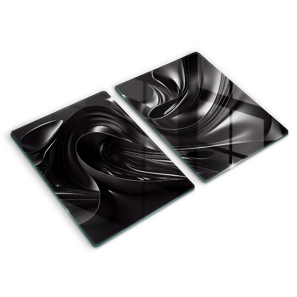 Induction hob cover Black mass abstraction