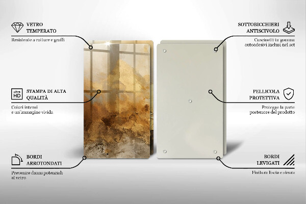 Induction hob cover Rich texture