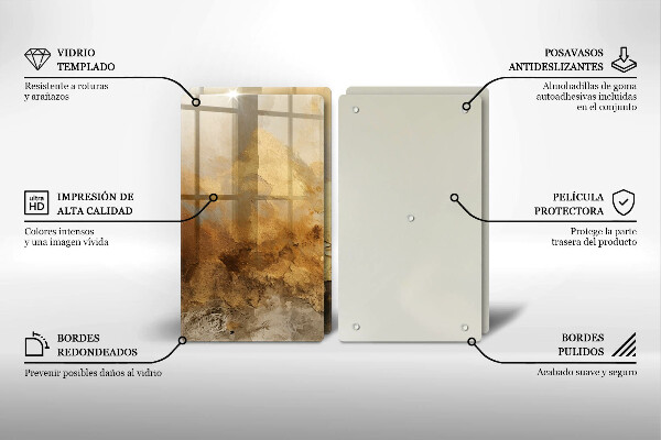 Induction hob cover Rich texture