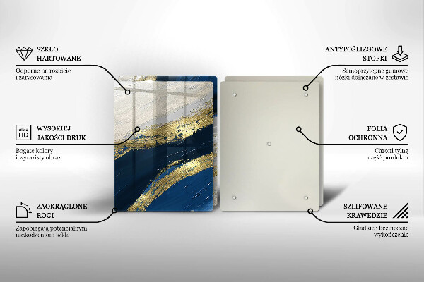 Induction hob cover Texture with gold