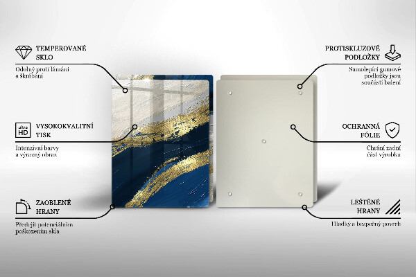 Induction hob cover Texture with gold