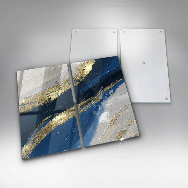 Induction hob cover Texture with gold